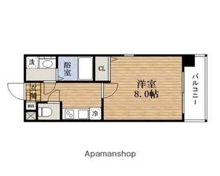 大阪府大阪市中央区島之内2丁目【マンション】の間取り