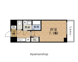 大阪府大阪市浪速区稲荷2丁目【マンション】の間取り