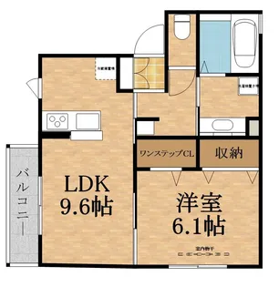 Riviere太子橋今市【2階】の間取り