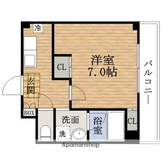 大阪府大阪市西区靱本町3丁目【マンション】の間取り