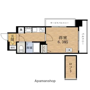 大阪府大阪市中央区博労町3丁目【マンション】の間取り