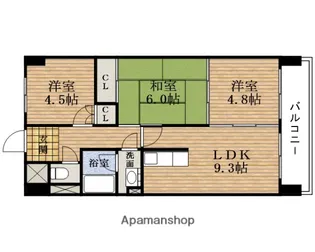 大阪府大阪市西区南堀江4丁目【マンション】の間取り