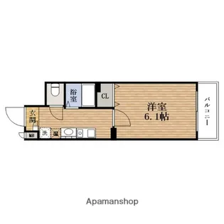 大阪府大阪市中央区南船場3丁目【マンション】の間取り