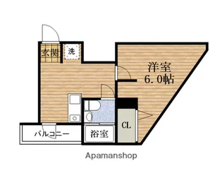 大阪府大阪市中央区常盤町2丁目【マンション】の間取り