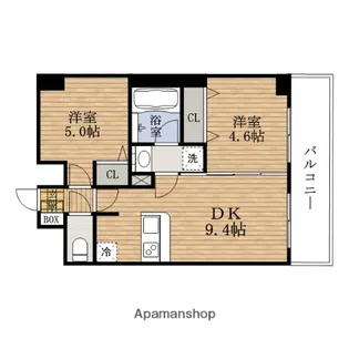 大阪府大阪市浪速区桜川2丁目【マンション】の間取り