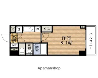 大阪府大阪市西区北堀江4丁目【マンション】の間取り