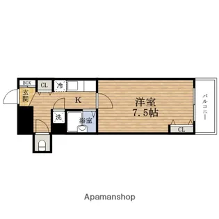 大阪府大阪市中央区島之内1丁目【マンション】の間取り