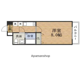 大阪府大阪市浪速区桜川2丁目【マンション】の間取り