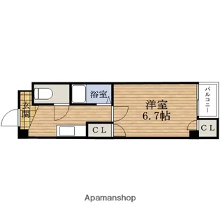 大阪府大阪市西区北堀江1丁目【マンション】の間取り