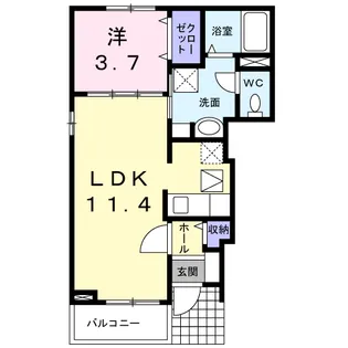 ベール ルミエール【1階】の間取り