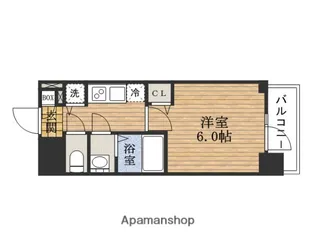 大阪府大阪市中央区松屋町【マンション】の間取り
