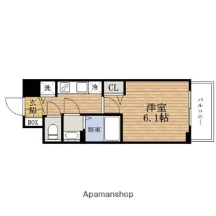 大阪府大阪市中央区松屋町【マンション】の間取り