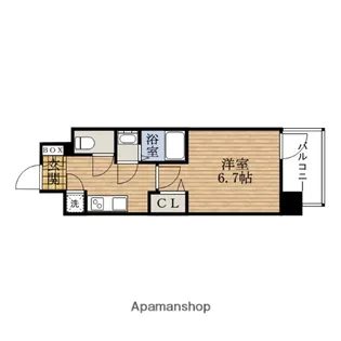 大阪府大阪市西区江戸堀1丁目【マンション】の間取り
