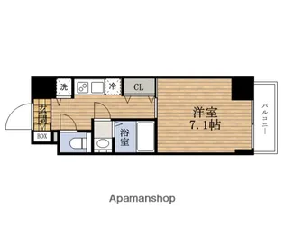 大阪府大阪市中央区大手通2丁目【マンション】の間取り