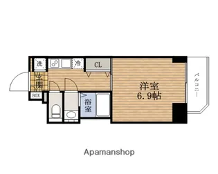 大阪府大阪市中央区大手通2丁目【マンション】の間取り