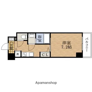 大阪府大阪市中央区大手通2丁目【マンション】の間取り