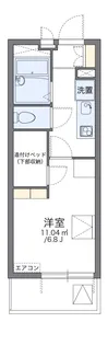レオパレスレヴェルベールⅢ【407号室】の間取り