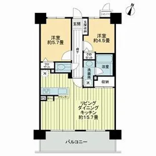 ライオンズマンション新梅田第2【0502号室】の間取り