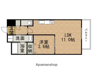 大阪府大阪市浪速区大国3丁目【マンション】の間取り
