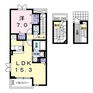 LEE FRERE 加美【3階】の間取り
