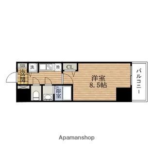 大阪府大阪市中央区本町4丁目【マンション】の間取り