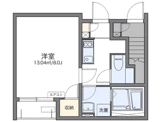1Kの間取り画像