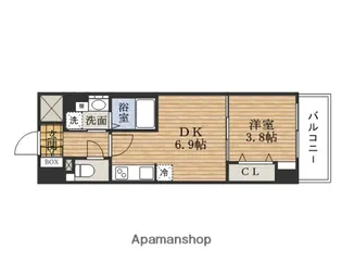 大阪府大阪市中央区常盤町2丁目【マンション】の間取り