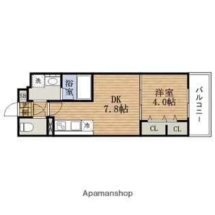 大阪府大阪市西成区花園北2丁目【マンション】の間取り