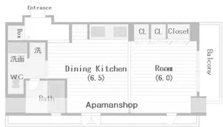 大阪府大阪市天王寺区夕陽丘町【マンション】の間取り