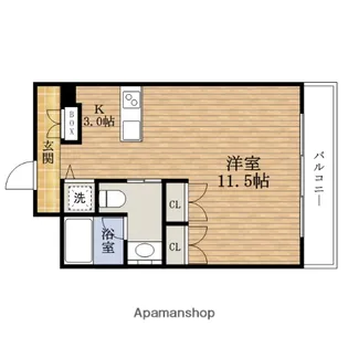 大阪府大阪市西区南堀江4丁目【マンション】の間取り