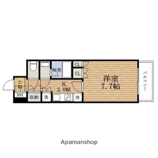 大阪府大阪市西区新町1丁目【マンション】の間取り