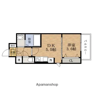 大阪府大阪市西区本田2丁目【マンション】の間取り
