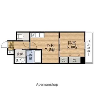 大阪府大阪市中央区南船場2丁目【マンション】の間取り