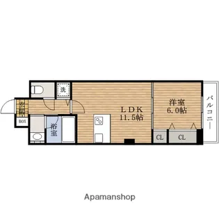 大阪府大阪市中央区南船場2丁目【マンション】の間取り