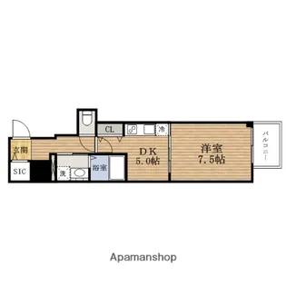 大阪府大阪市中央区南本町1丁目【マンション】の間取り