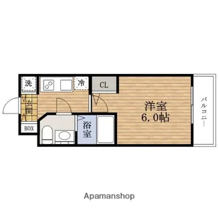 大阪府大阪市中央区東高麗橋【マンション】の間取り