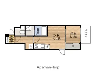 大阪府大阪市西区靱本町2丁目【マンション】の間取り
