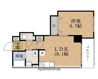 大阪府大阪市中央区鎗屋町2丁目【マンション】の間取り