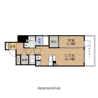 大阪府大阪市西区南堀江4丁目【マンション】の間取り