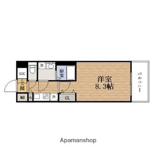 大阪府大阪市東成区中道2丁目【マンション】の間取り