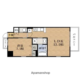 大阪府大阪市浪速区元町2丁目【マンション】の間取り