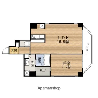 大阪府大阪市中央区船越町2丁目【マンション】の間取り