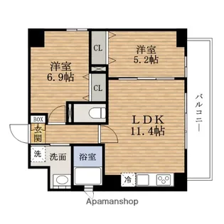 大阪府大阪市中央区南久宝寺町1丁目【マンション】の間取り