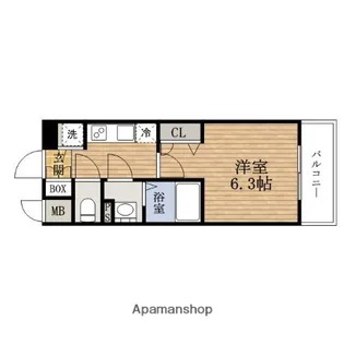 大阪府大阪市西区南堀江1丁目【マンション】の間取り