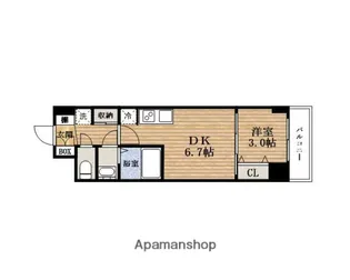 大阪府大阪市浪速区日本橋東3丁目【マンション】の間取り