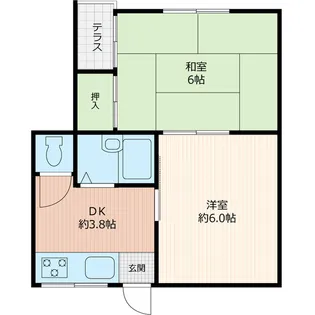 キャピタル住之江公園【103号室】の間取り