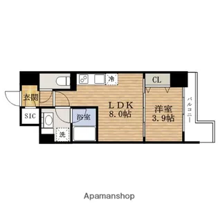 大阪府大阪市西区西本町3丁目【マンション】の間取り