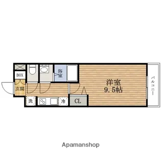 大阪府大阪市浪速区塩草3丁目【マンション】の間取り