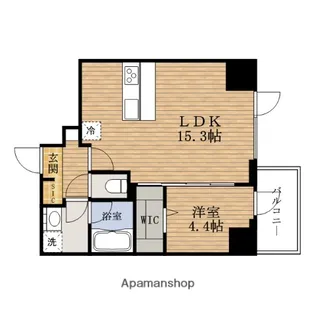 大阪府大阪市中央区徳井町1丁目【マンション】の間取り