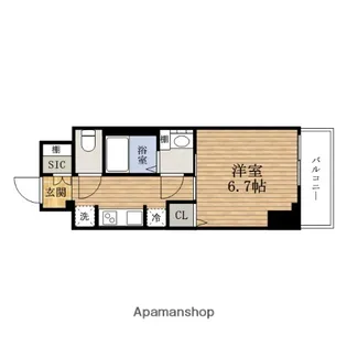 大阪府大阪市西区新町3丁目【マンション】の間取り